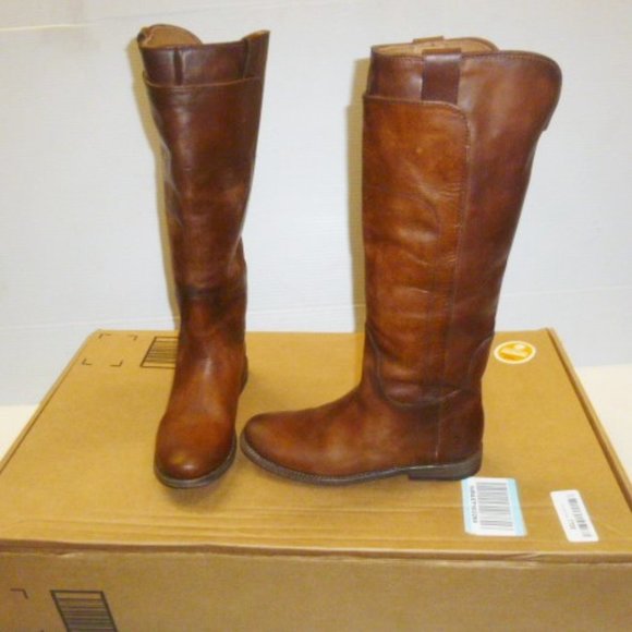 Bottes Frye En Cuir Noir - Taille 9.5 - Style Combat - Occasion